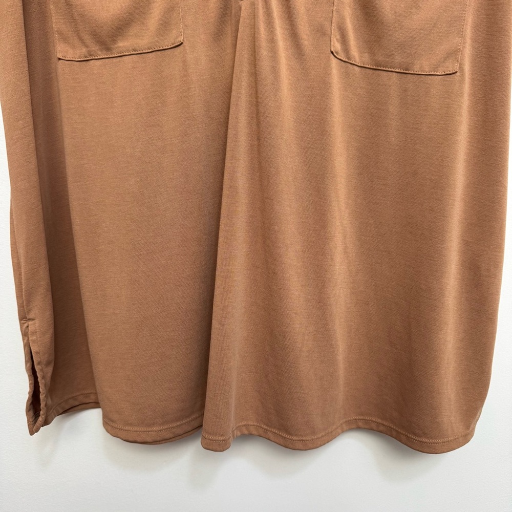 J. Jill Boxy Slinky Knit Blouse Top Women’s XL Neutral Travel Modal Blend Safari - Picture 5 of 11